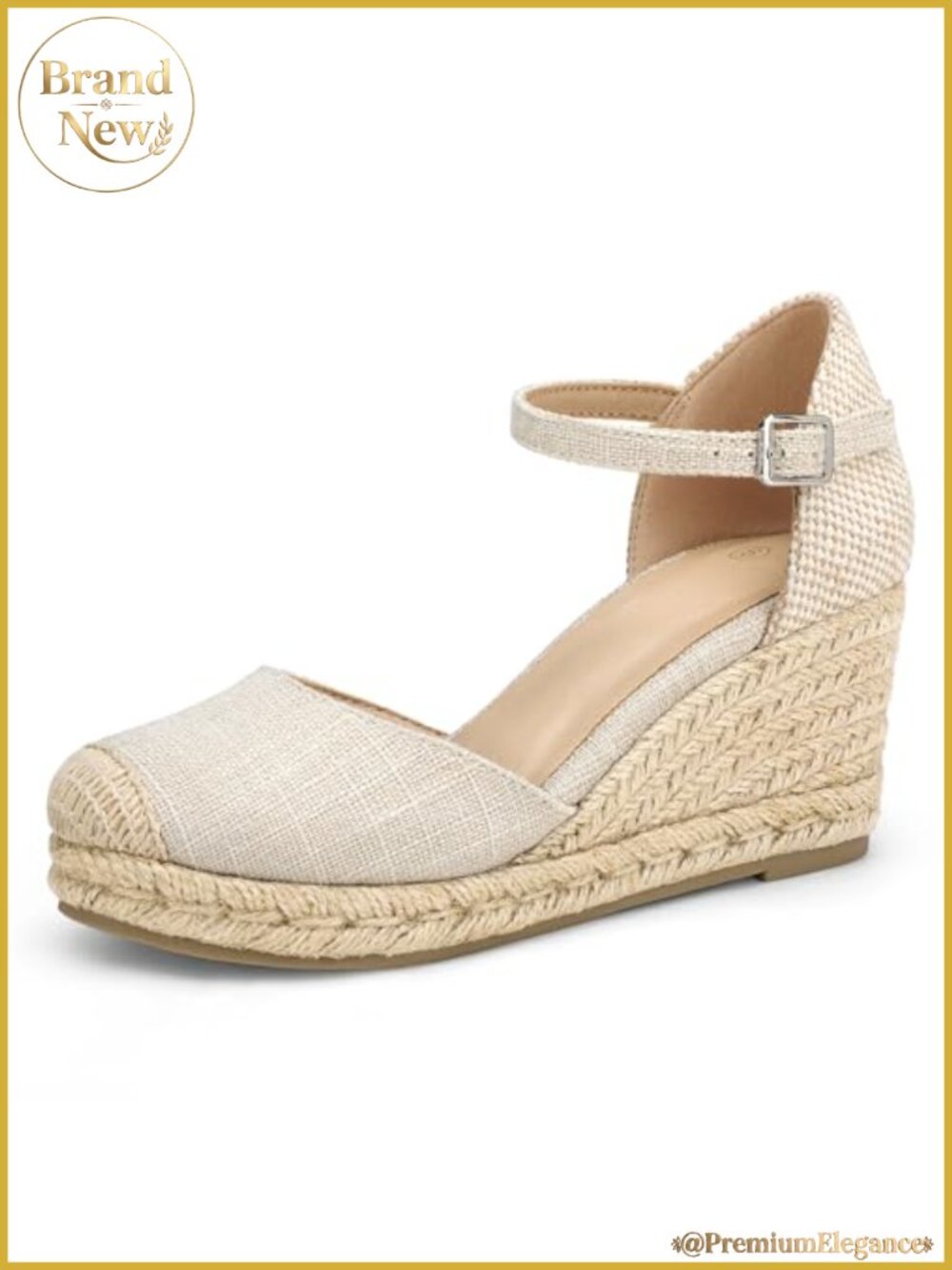 Women's Platform Espadrille Wedge Sandals Closed Toe